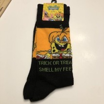SpongeBob SquarePants Women&#39;s Halloween Crew Socks, 1 Pair Pumpkin Head - £8.96 GBP