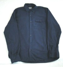 Bonobos Men&#39;s Long Sleeve Shirt Slim Fit Large Navy Blue Button Down Collar - £11.10 GBP
