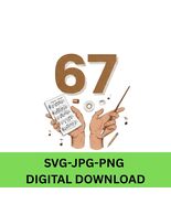 Music Teacher Six Seven 67 Meme Gen Alpha Slang 6-7 Hand Funny gift for ... - €1,66 EUR