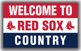 Boston Red Sox Team Baseball Memorable Flag 90x150cm 3x5ft Welcome to Country - $13.95