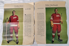 1963 Gordie Howe And Parker Macdonald Newspaper Player Feature Sheets Nhl Hockey - £18.68 GBP