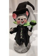 Annalee Doll Halloween 8 In. Witch Mouse with Bat - New - £18.93 GBP