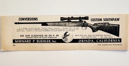 1968 Remington Custom Southpaw Buehler Scope Rifle Advertisement Hunting... - $366.58 MXN