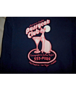 American Eagle Outfitters Womens Long Sleeve Navy T-shirt Pussycat Club XL Y2K - $9.89