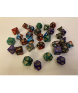 33 Polyhedral Dice Random Set D and D Dice Dungeons Dragons RPG Misc Colors - $27.50