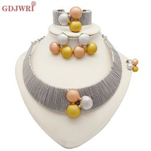 2022 Fashion Neacklace Chain Africa Ethiopian Jewelry Set Dubai Gold Color Brace - £64.08 GBP