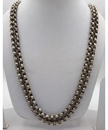 TRIBAL VINTAGE CHAIN SILVER 2 LAYER ROUND LINK CHAIN HANDMADE DESIGN JEW... - £520.03 GBP