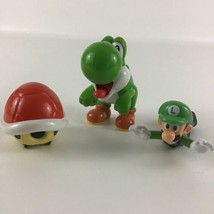 Nintendo Super Mario Bros McDonald's Toy Action Figure 3pc Lot Luigi Yoshi 2017 - $16.78