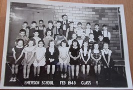 Emerson School Class #5 Children 1948 Photo Snapshot   - £5.48 GBP