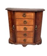 Vtg Jewelry Organizer/Armoire - 2 Doors &amp; 5 Drawers - 13”H - €21,41 EUR