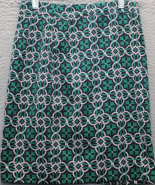 J.CREW Pencil Skirt Womens Petite 0 Multi Medallion Lattice Lined Back Z... - £16.11 GBP