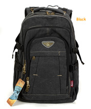 Men Backpack Fashion Canvas Vintage Backpack Leisure Shoulder Travel Male School - £70.09 GBP