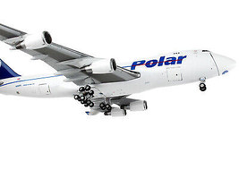 Boeing 747-400F Commercial Aircraft Polar Air Cargo White w Blue Tail Interactiv - £61.11 GBP