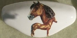 Ceramic Cabinet Drawer Pull Horse Morgan - $8.26