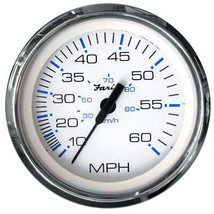 Faria Chesapeake White SS 4&quot; Speedometer - 60MPH (Pitot) [33811] - £56.40 GBP