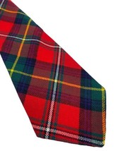 Vintage Boyd Plaid Lochcarron Tie Necktie Wool Tartan Clan Red Green Skinny - $123.20 CAD