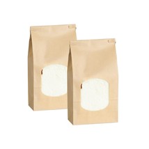 30 Pieces Bakery Bags With Window 4.5 X 2.56 X 9.6 Inch Kraft Paper Bags... - £14.93 GBP