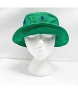 Polo Ralph Lauren GREEN w/ BLUE ALL OVER PONY Bucket Hat - L/XL NWT - $102.21 CAD