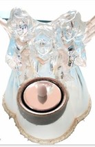 VTG 3 Beautiful Angels/glitter Wings,Plastic Candle Holder,Color Changing Inside - £17.55 GBP