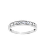 Precious Stars 14k White Gold 1/2ct Round Diamonette CZ Channel-Set Wedd... - $364.61 CAD+