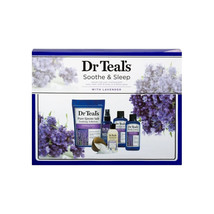 Dr Teal&#39;s Soothe &amp; Sleep Lavender 5 Pc Set Epsom Soak Foam Bath Wash Oil Spray - $25.99