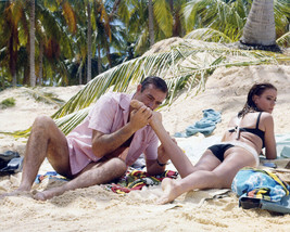 Thunderball S EAN Connery Claudine Auger On Beach Sucking Foot 8X10 Photo - £7.91 GBP