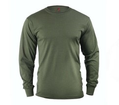 New Large Long Sleeve Tshirt Green OLIVE DRAB Tee Shirt Rothco 60118 L - £11.00 GBP