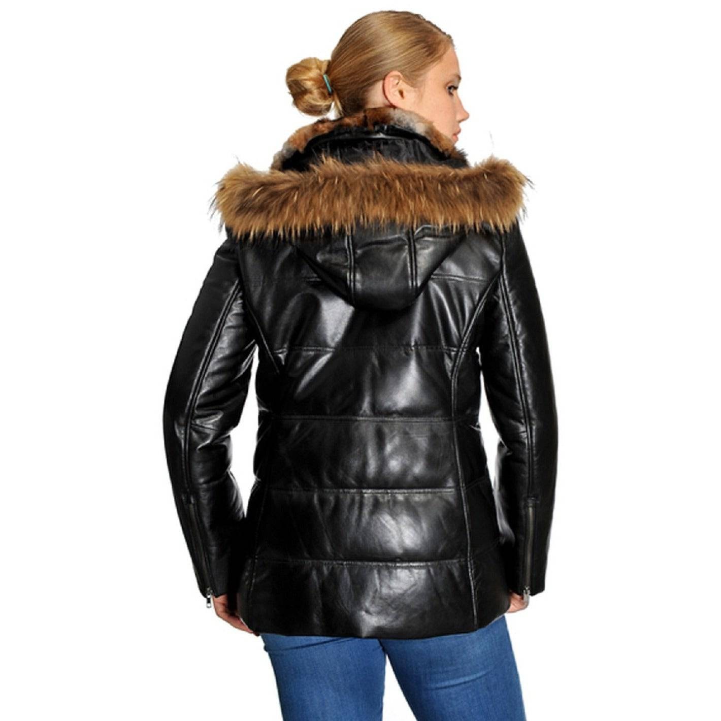 Original Goose Women's Emily Leather Down Filled Parka Item image 2