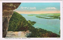 Postcard Looking North From Pike&#39;s Peak McGregor Iowa - $3.95