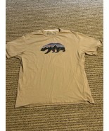 Patagonia Shirt Men Large Tan Organic Cotton Grizzly Bear Crewneck Short... - $33.78 CAD