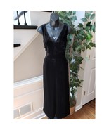 J.CREW Jumpsuit Womens Size 0 Black Velvet Pockets Sleeveless V Neck Bac... - $74.47 CAD
