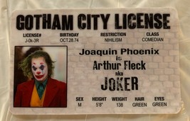 Joker Joaquin Phoenix Arthur Fleck Movie ID Gotham City License Batman Villain - £7.03 GBP