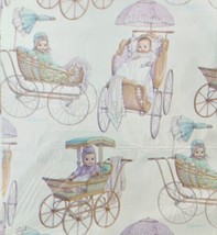 Vintage American Greetings Baby Retro Birthday Shower Gift Wrap Paper Ne... - £7.94 GBP