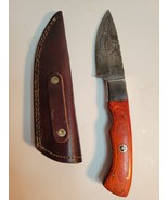 Damascus Fixed Blade Knife with Sheath - $115.27 CAD
