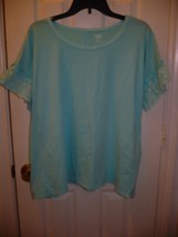 a.n.a. Women&#39;s Cotton Top Shirt Aqua Splash Size PXXL NEW - £10.45 GBP