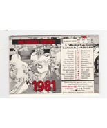 1981 PRO FOOTBALL SLIDE OUT POCKET SCHEDULE PERRYGRAF - $13.58 CAD
