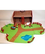 RARE Ikea Landet Fabric Fold Up Red Barn Play Farmhouse Plush Animals Co... - $102.90 CAD