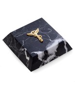 Black Zebra Marble Paperweight with Gold Plated &quot;Chiropractor&quot; - £29.72 GBP