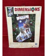 NEW Dimensions Counted Cross Stitch Kit 16&quot; Stocking Santas Arrival 8683... - £15.76 GBP