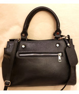 Made In Italy Anna Luchini Cross-body/Shoulder Bag/Handbag Black Pebbled... - £55.86 GBP