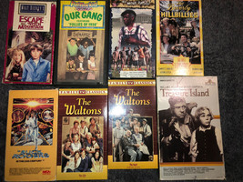 lot of 8 VHS movie’s the walton Treasure Island our Gang the Beverly hil... - £7.31 GBP