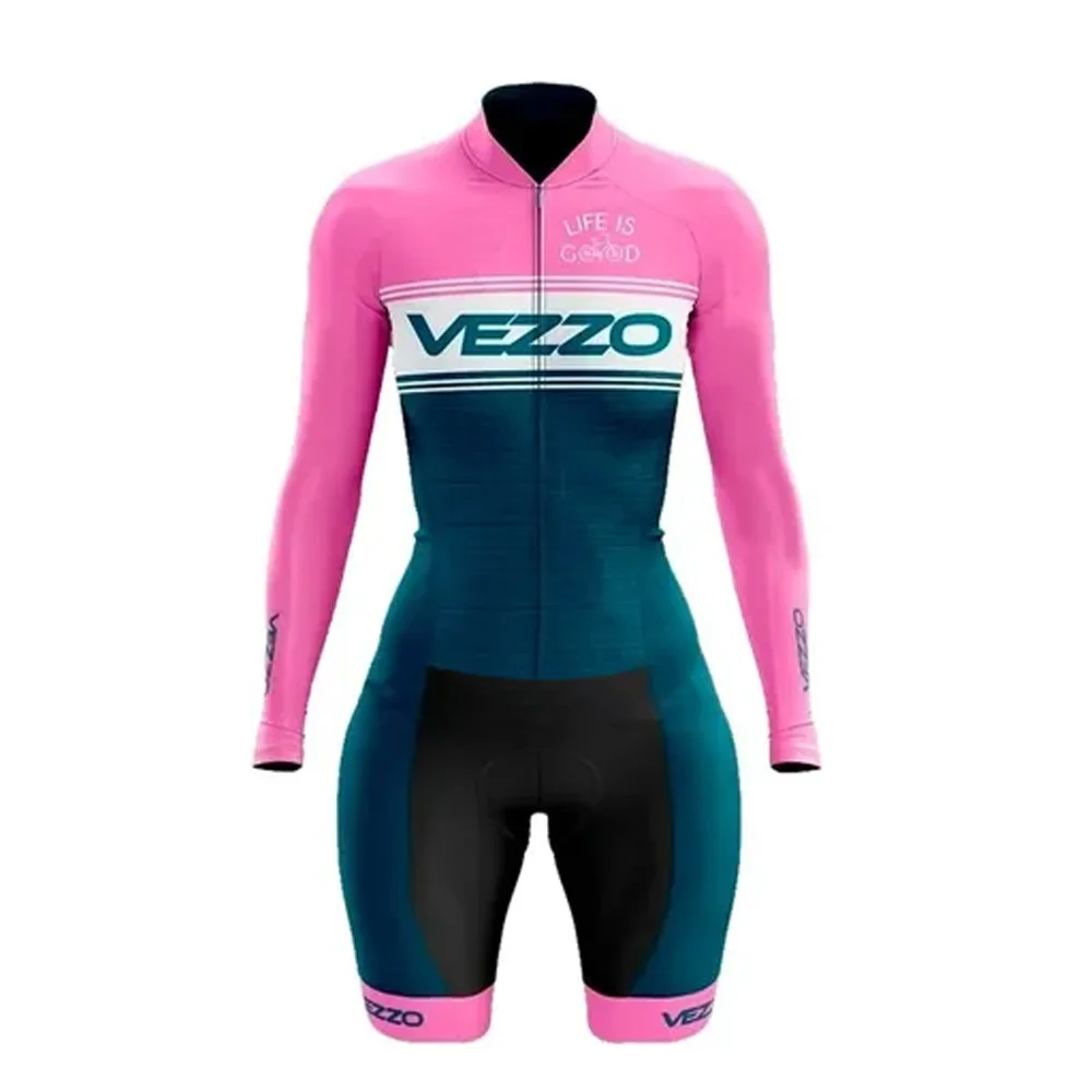 Sporting Cycling Female VEZZ0 Cyclist Jumpsuit Professional Women Triathlon Suit - £63.94 GBP