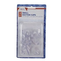 12 Small Suction Cups Clear Plastic Window Mushroom Head Slot 1 3/8&quot; - £6.32 GBP