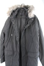 ASOS DESIGN parka coat in black with faux fur trim Size M - £40.96 GBP