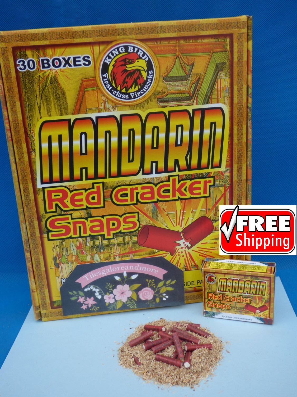 Primary image for 100 Adult Party Poppers (5 Boxes!) Mandarin Red Snaps SUPER LOUD! Adult Poppers!