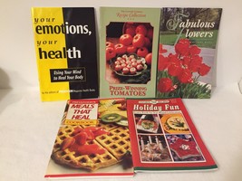 5 Booklets Recipes, Emotions, Health, Flowers, Holiday Fun Cook books &amp; More - £1.82 GBP