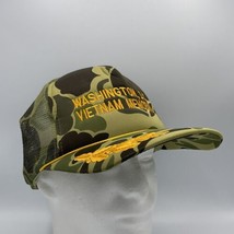 Vtg Washington D.C. Vietnam Memorial Camo Snapback Hat Trucker Cap Foam ... - £10.36 GBP