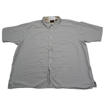 Wrangler Shirt Mens 3XL Gray Short Sleeve Side Slit Casual Collared Butt... - $19.68