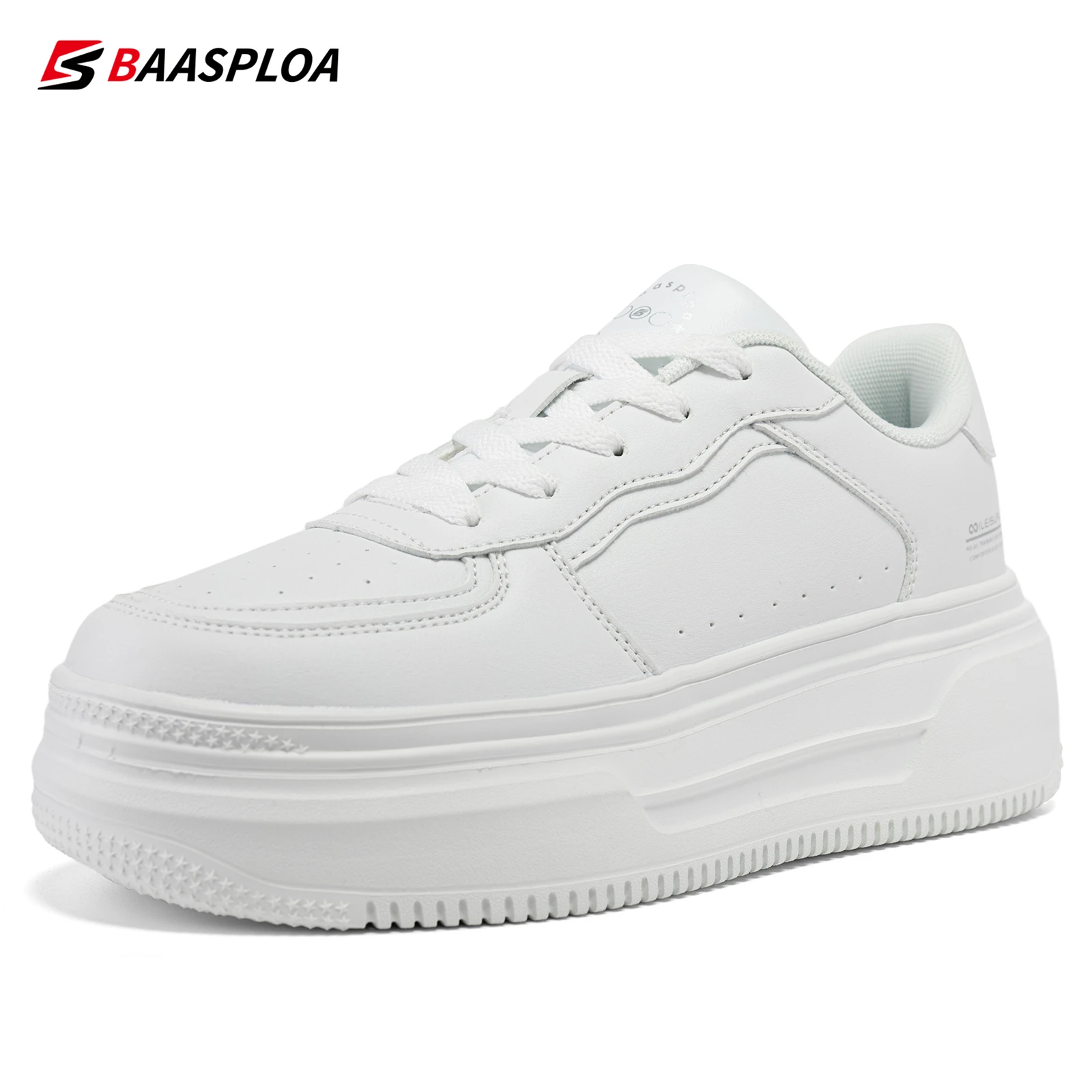 Women Casual Sneakers Leather Platform Sneakers for Women Classics Comfort Skate - £59.70 GBP