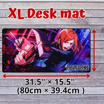 Anime Waifu Nobara Large Game Keyboard Desk Mat Jujutsu Kaisen Manga Mou... - $26.99